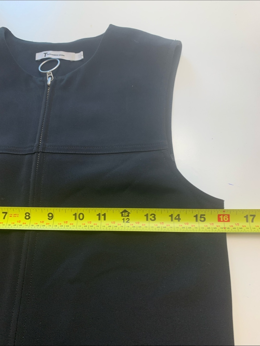 T by Alexander Wang Black Sleeveless Zip-Front Mini Dress, Lined, 4 Season - Picture 7 of 12